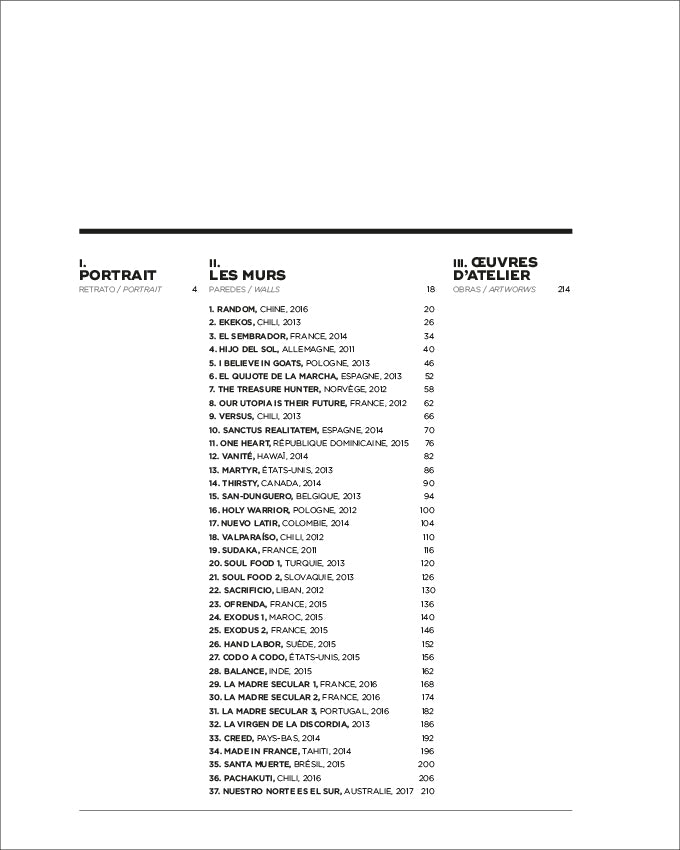 Livre "La Monographie" par Inti - Sommaire